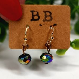 Disco Bead Iridescent Earrings